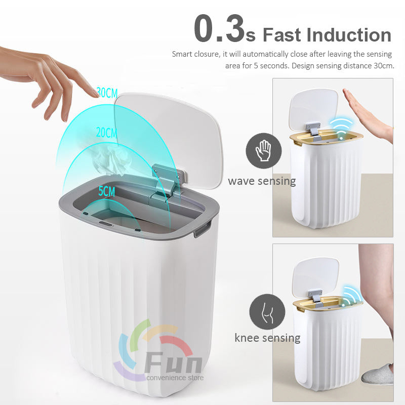 Automatic Smart Sensor Trash Can with Lid