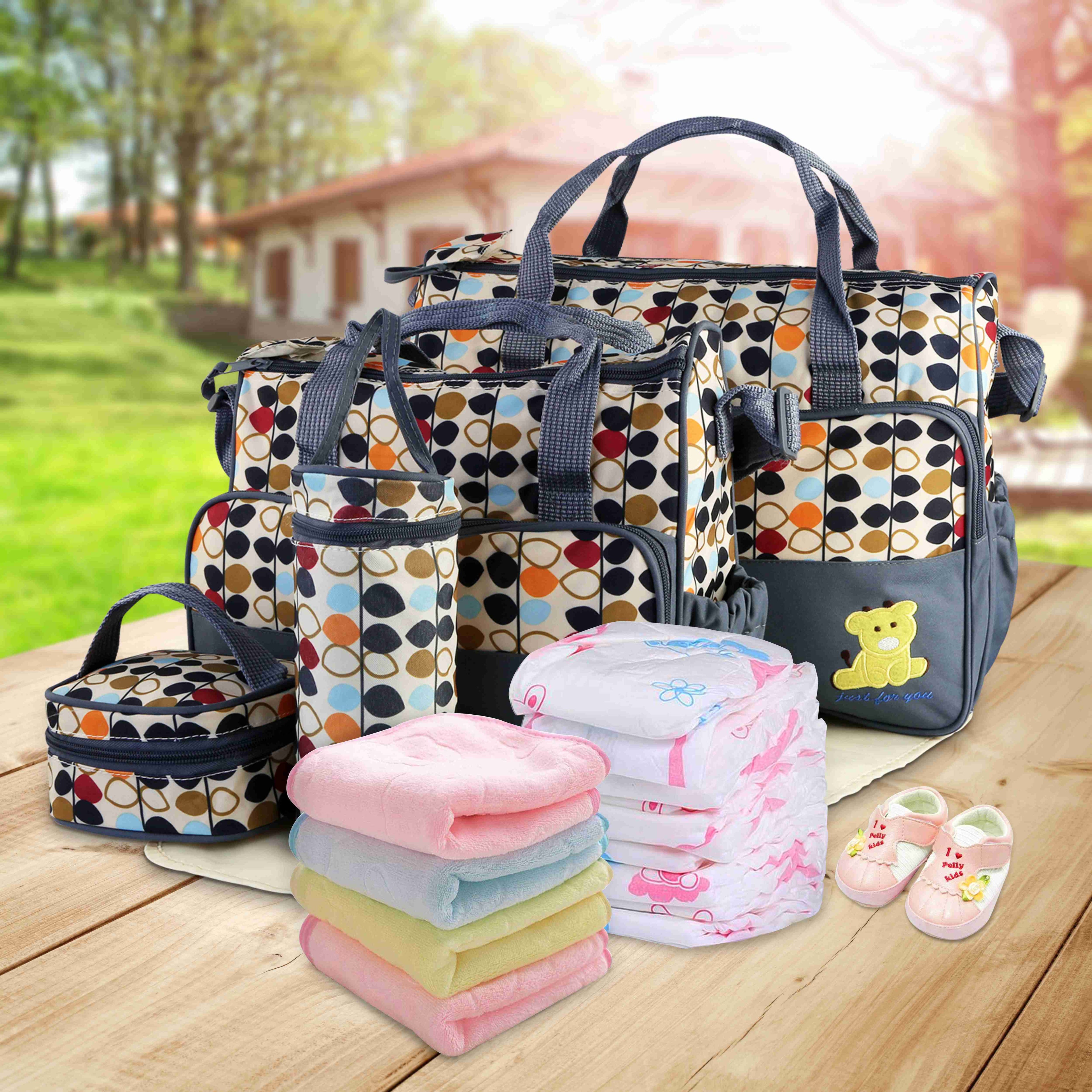 5-Piece Baby Diaper Bag Travel Set