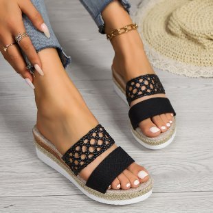 Women’s Plus Size Platform Peep Toe Sandals