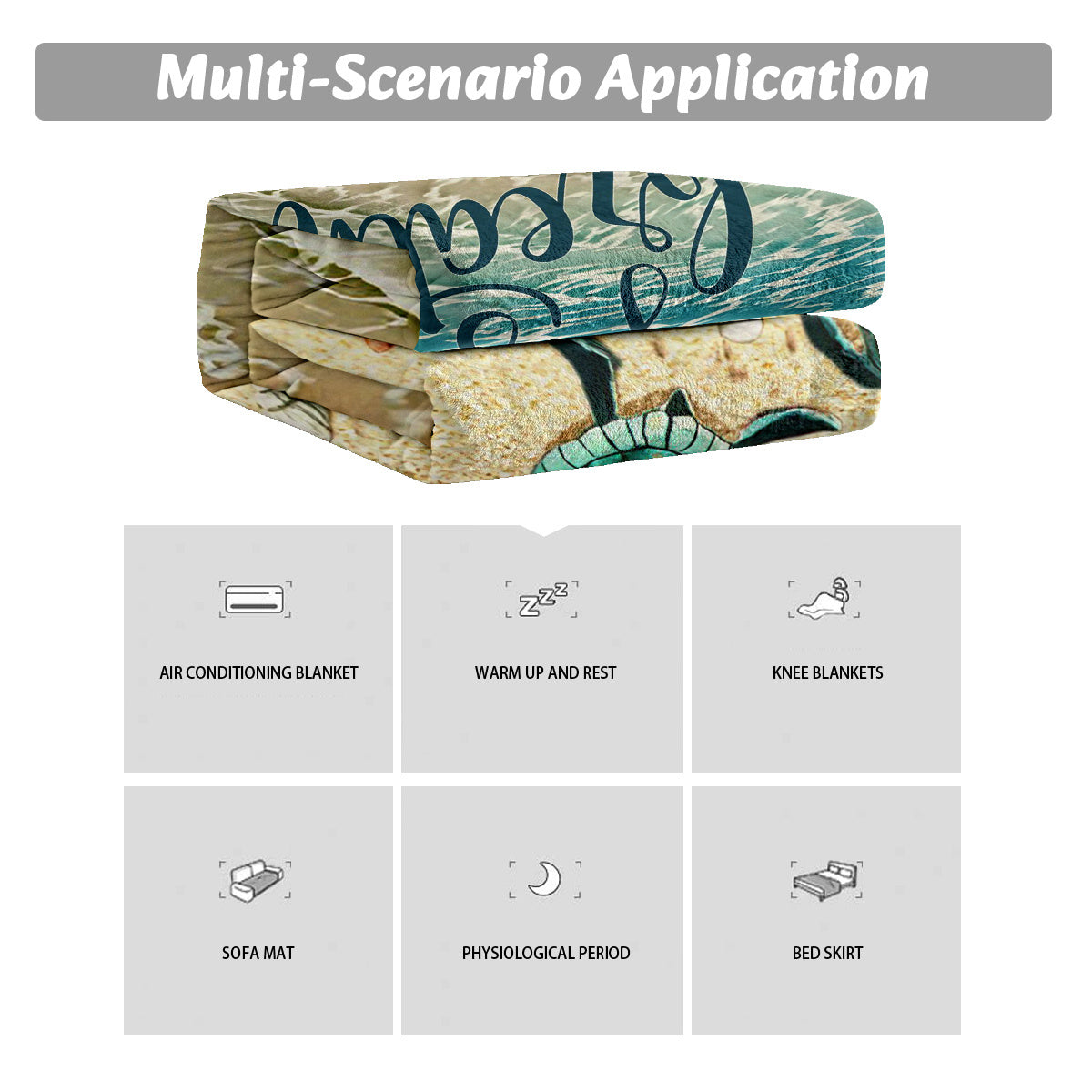 Sea Turtle Flannel Fleece Blanket