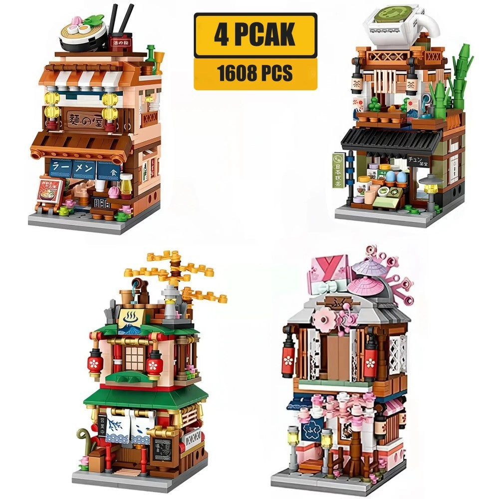 1608-Piece Japanese House Building Block Set