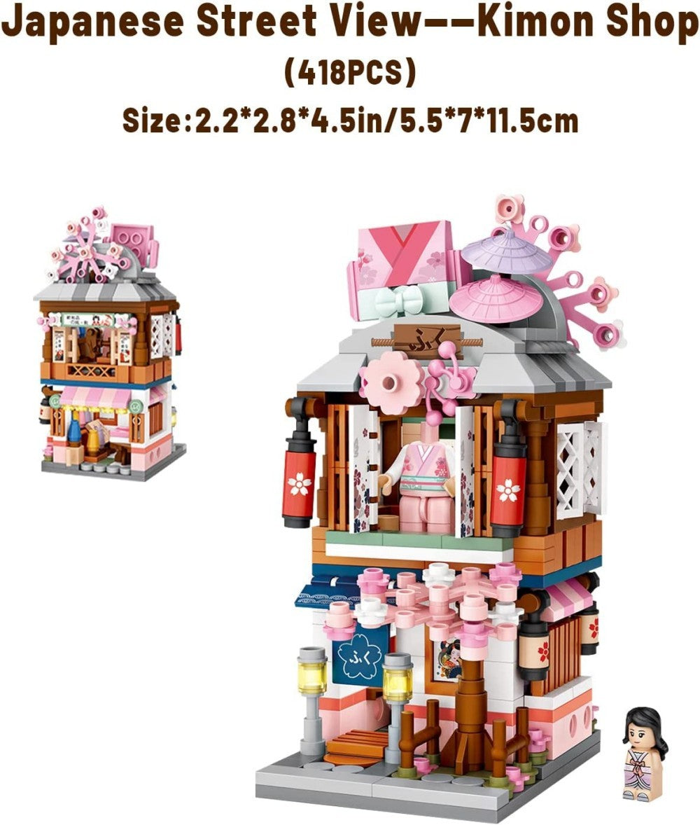 1608-Piece Japanese House Building Block Set