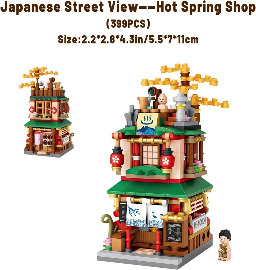 1608-Piece Japanese House Building Block Set