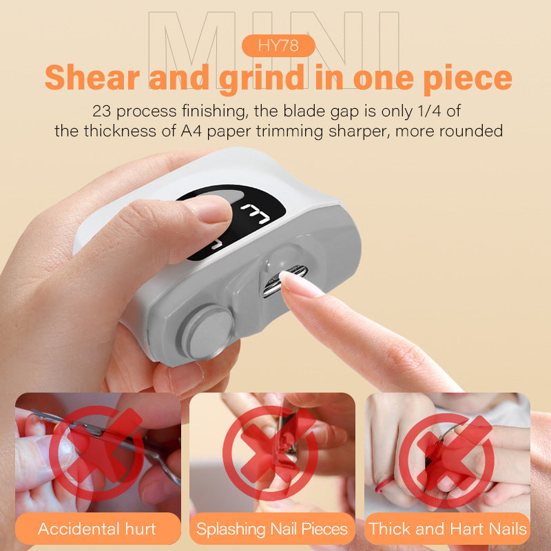 Electric Nail Clipper Grinder with LED