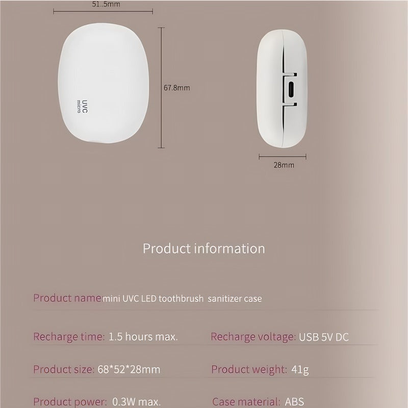 Portable UV Toothbrush Sterilizer Storage Box