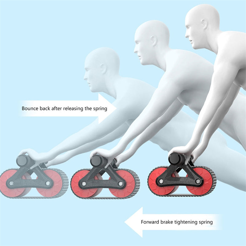 Automatic Rebound Double Wheel Ab Roller Trainer