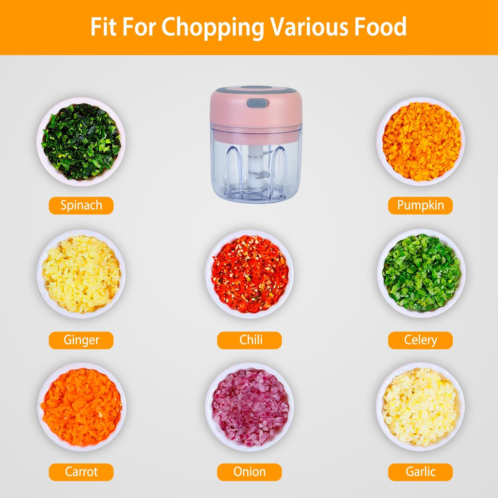 Mini Electric Cordless Food Chopper Blender