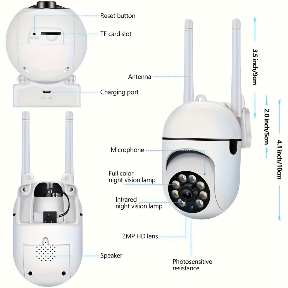 360° HD Wireless Outdoor Security Camera