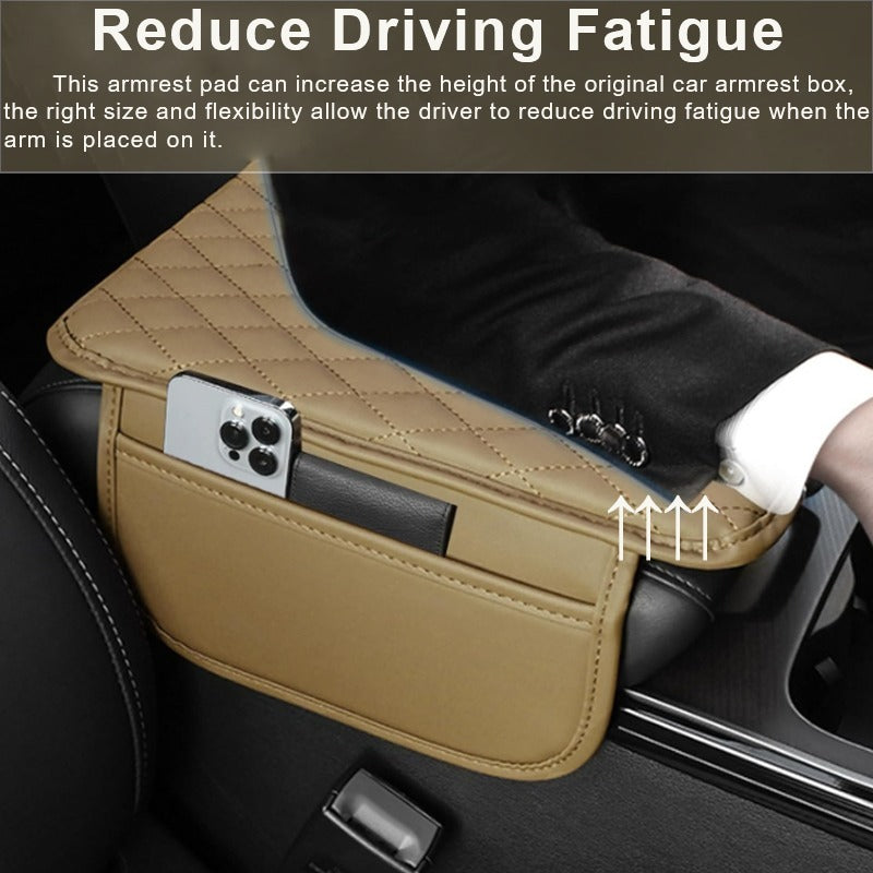 Car Armrest Pad with Side Storage