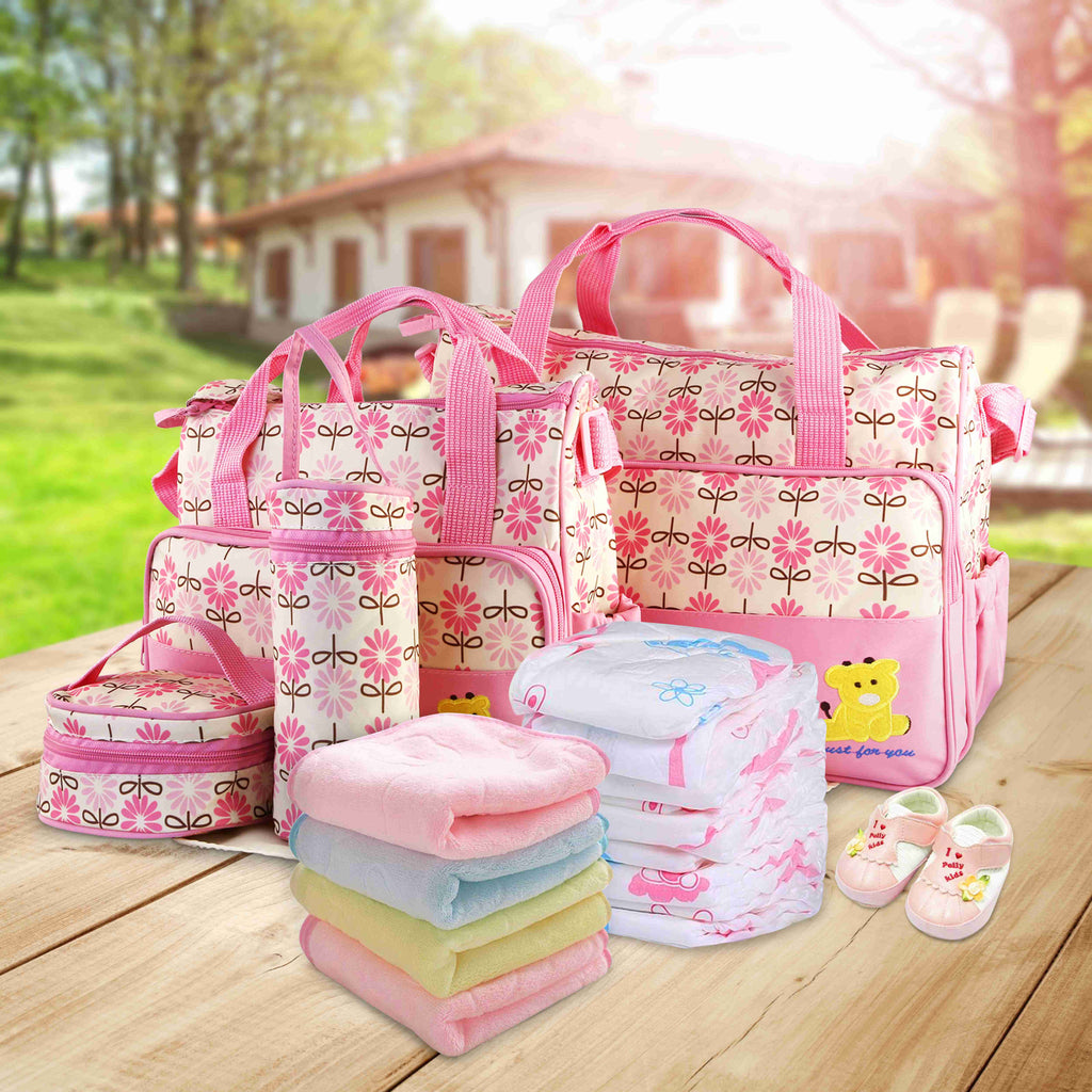 5-Piece Baby Diaper Bag Travel Set