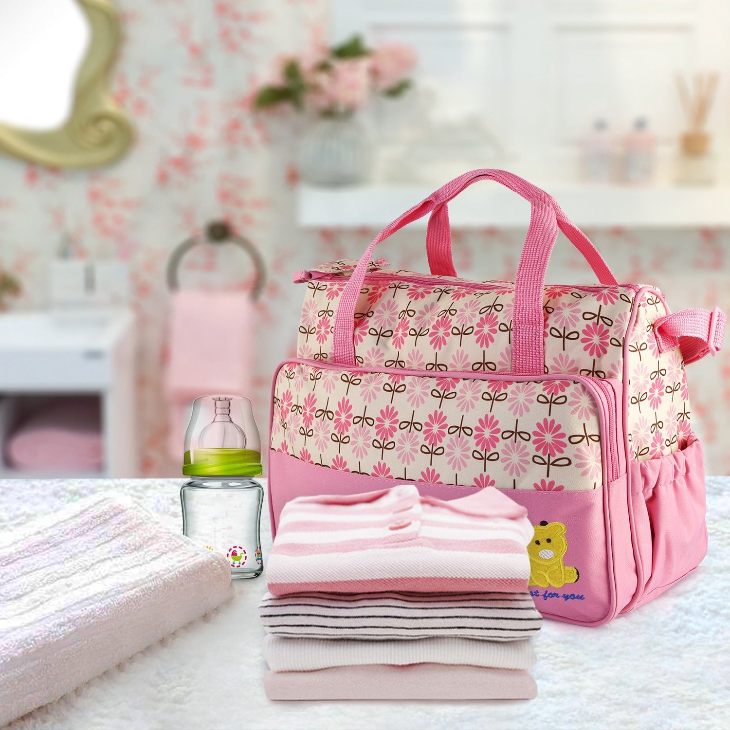 5-Piece Baby Diaper Bag Travel Set