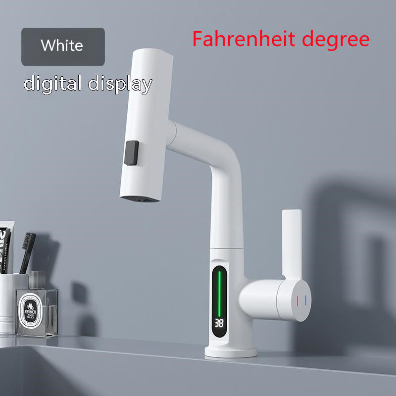 Intelligent Digital Display Pull-Out Basin Faucet