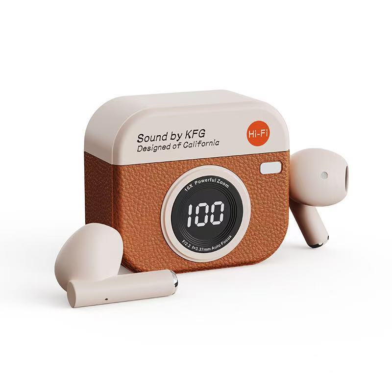 Q86 Retro Camera Bluetooth Wireless Headphones