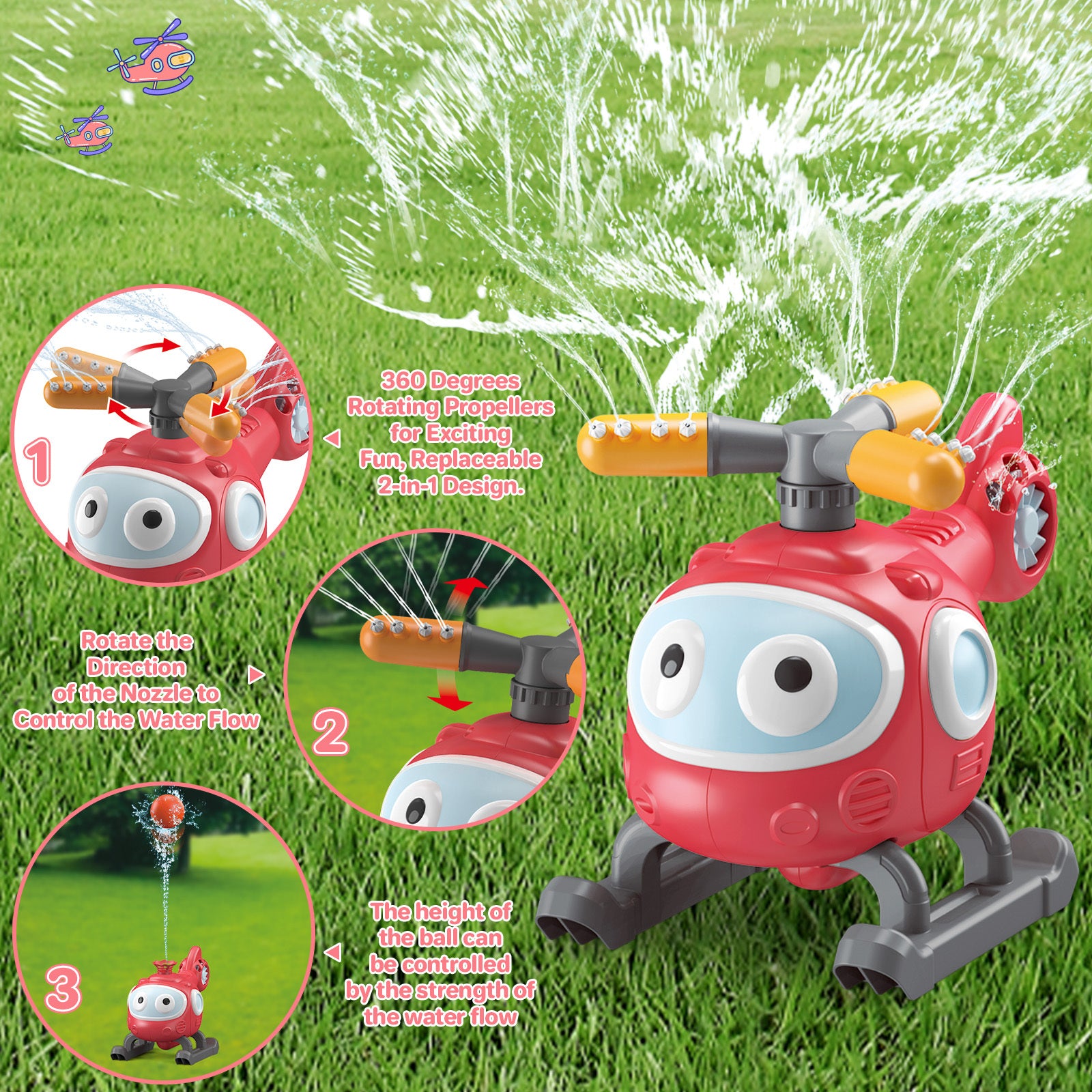 4-in-1 Kids Water Sprinkler Baseball Set