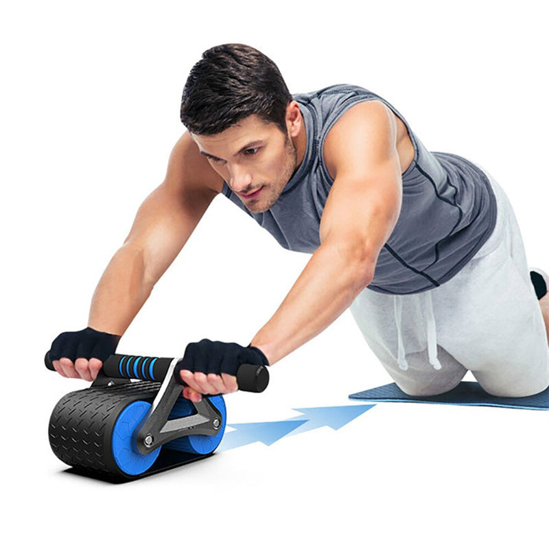Automatic Rebound Double Wheel Ab Roller Trainer