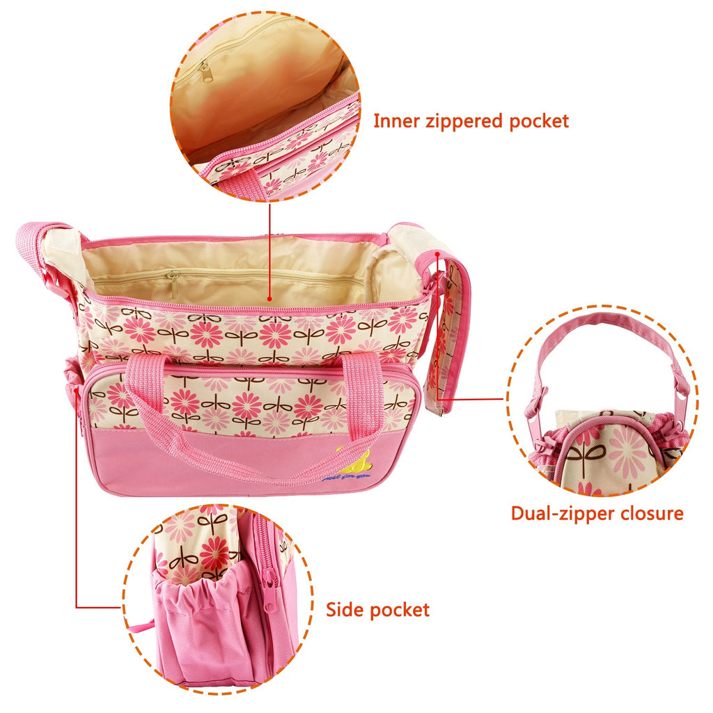 5-Piece Baby Diaper Bag Travel Set