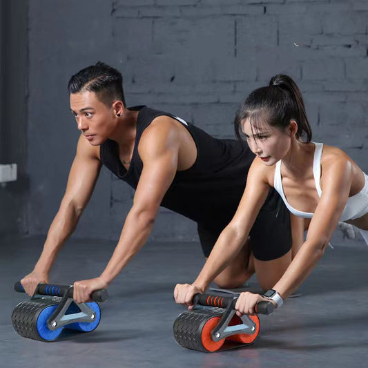 Automatic Rebound Double Wheel Ab Roller Trainer