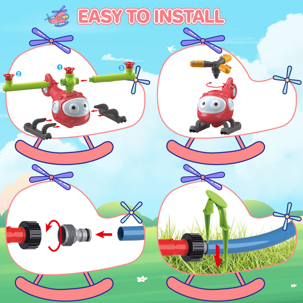 4-in-1 Kids Water Sprinkler Baseball Set