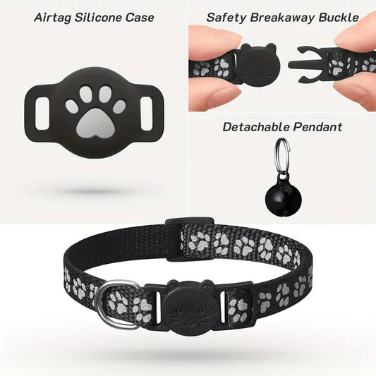 Cartoon Printed Pet Cat Locator Collar