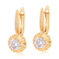 18K Gold Floral Zircon Earring