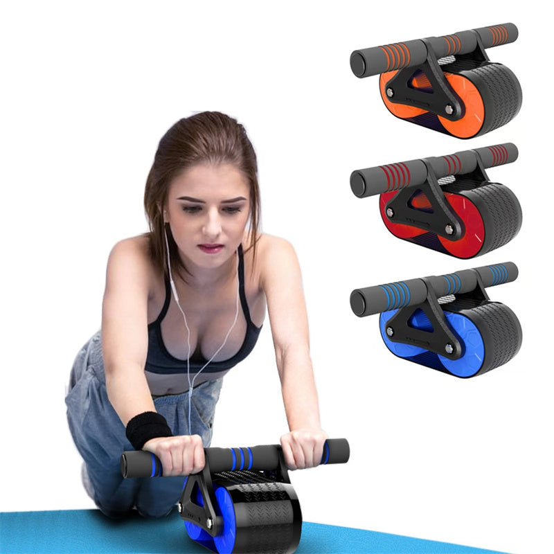 Automatic Rebound Double Wheel Ab Roller Trainer