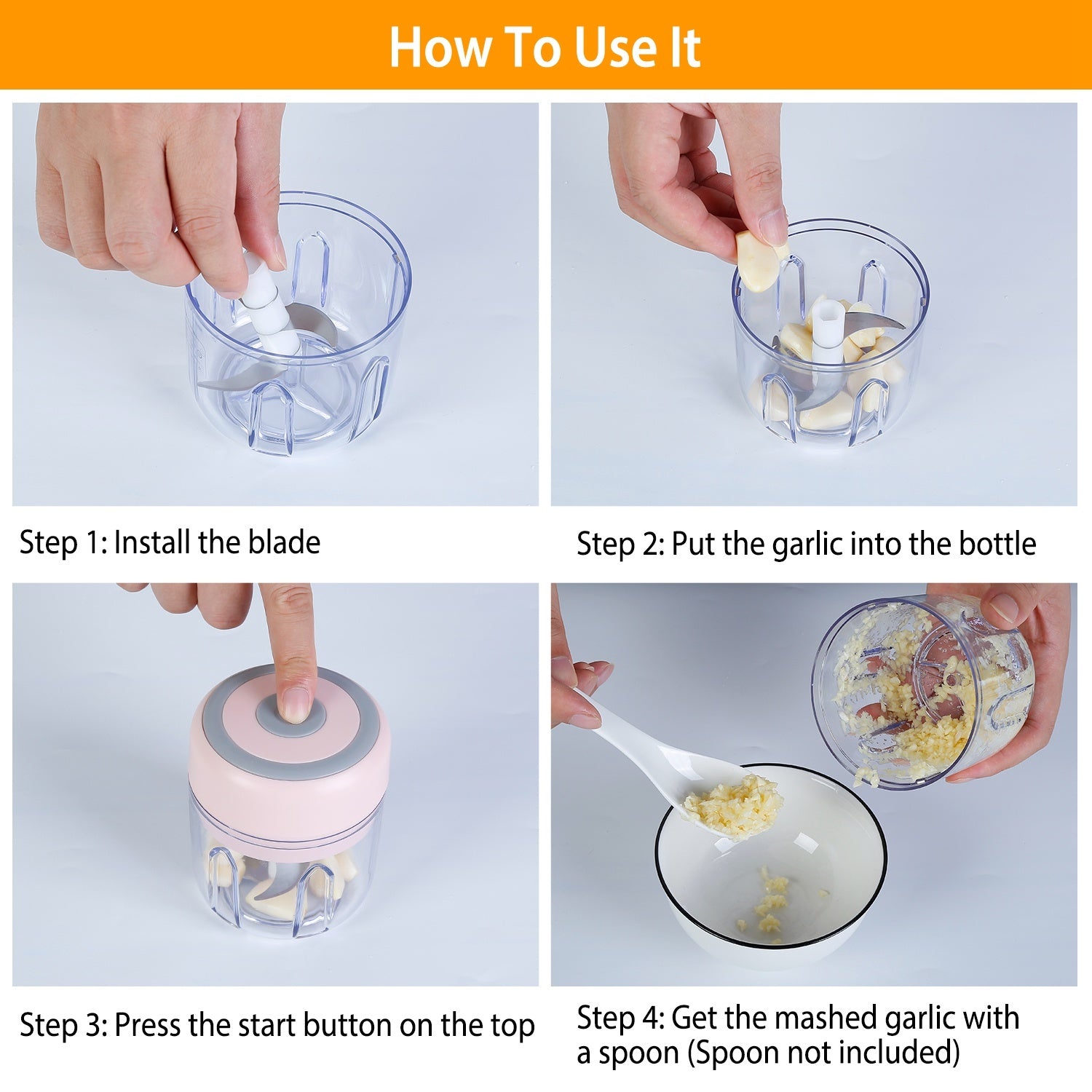 Mini Electric Cordless Food Chopper Blender