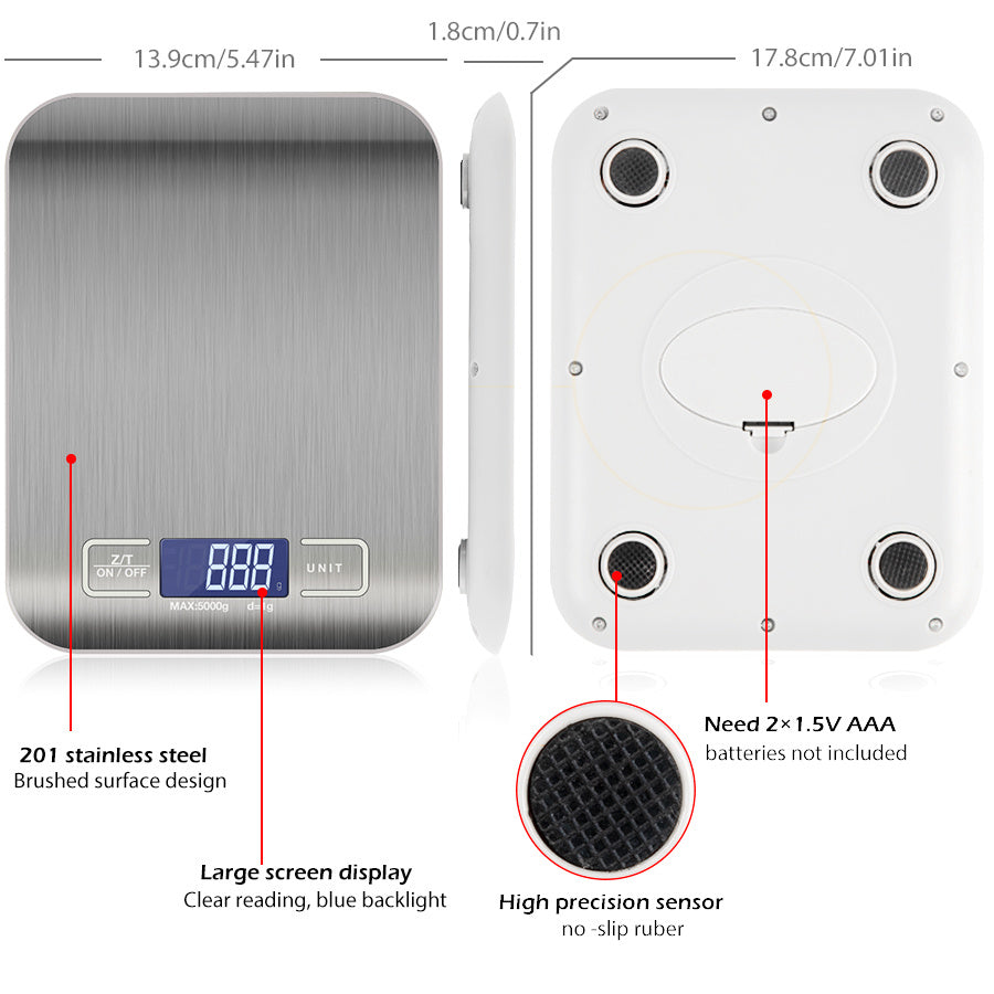 Digital Stainless Steel Kitchen Food Scale