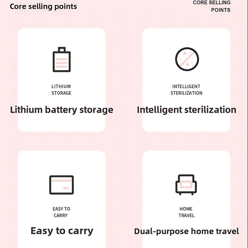 Portable UV Toothbrush Sterilizer Storage Box