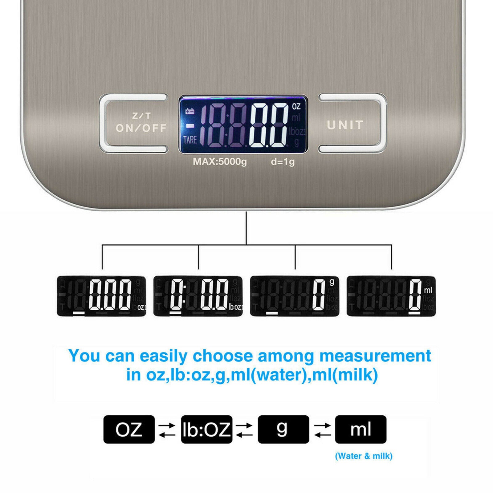 Digital Stainless Steel Kitchen Food Scale