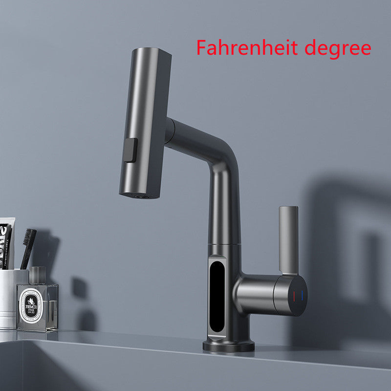 Intelligent Digital Display Pull-Out Basin Faucet