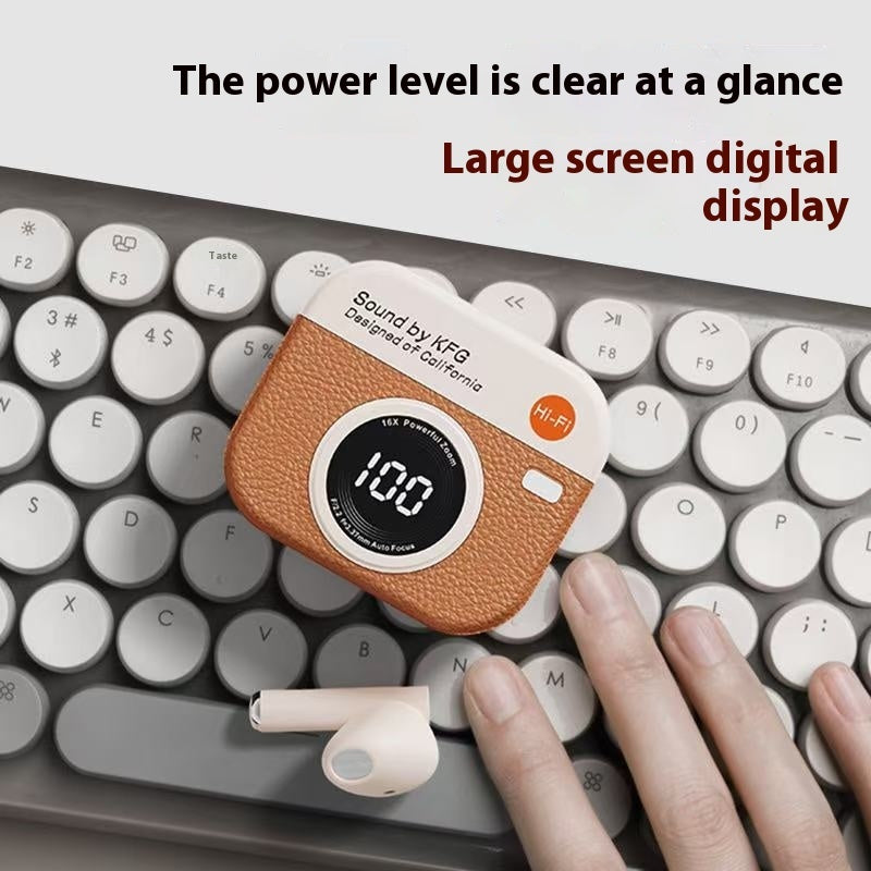 Q86 Retro Camera Bluetooth Wireless Headphones