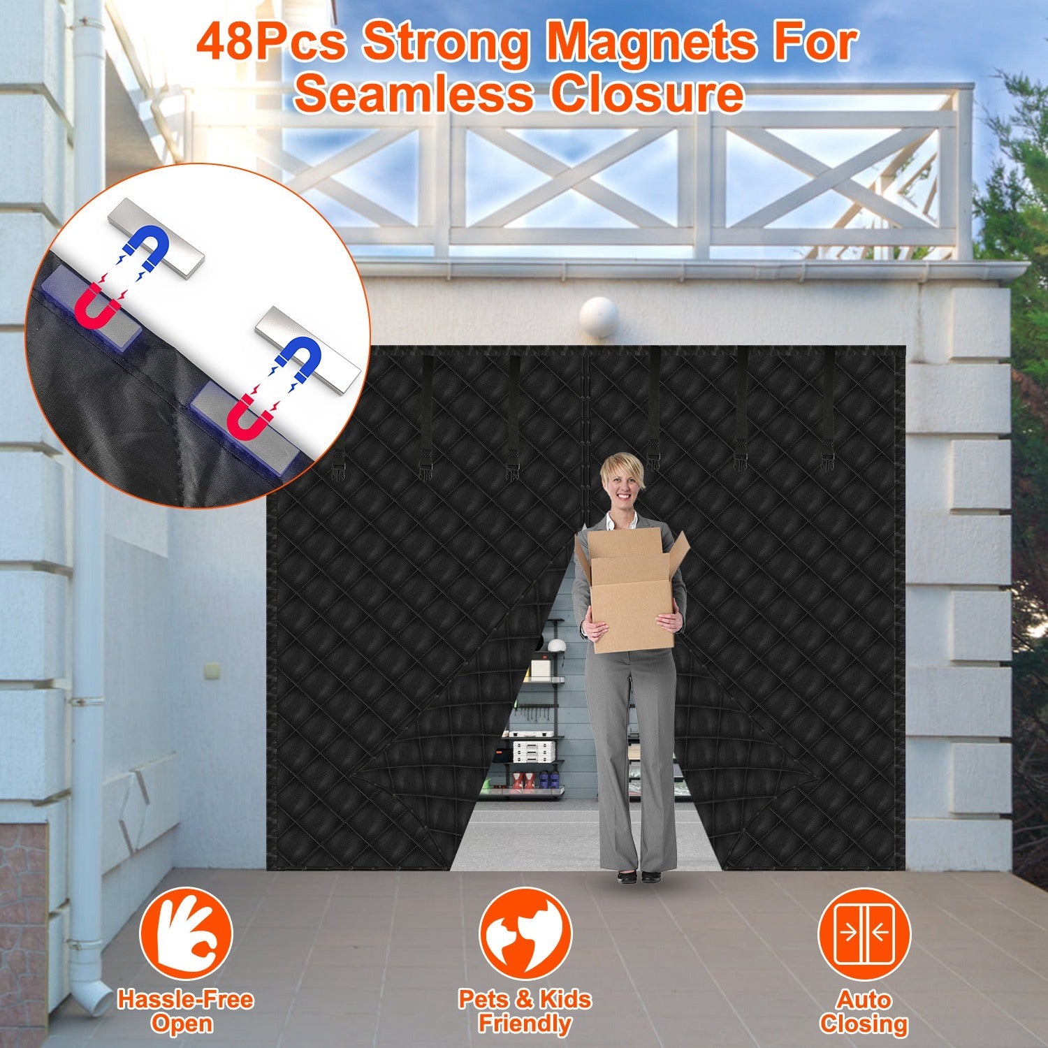 Magnetic Thermal Insulated Garage Door Curtain