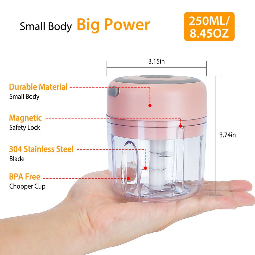 Mini Electric Cordless Food Chopper Blender