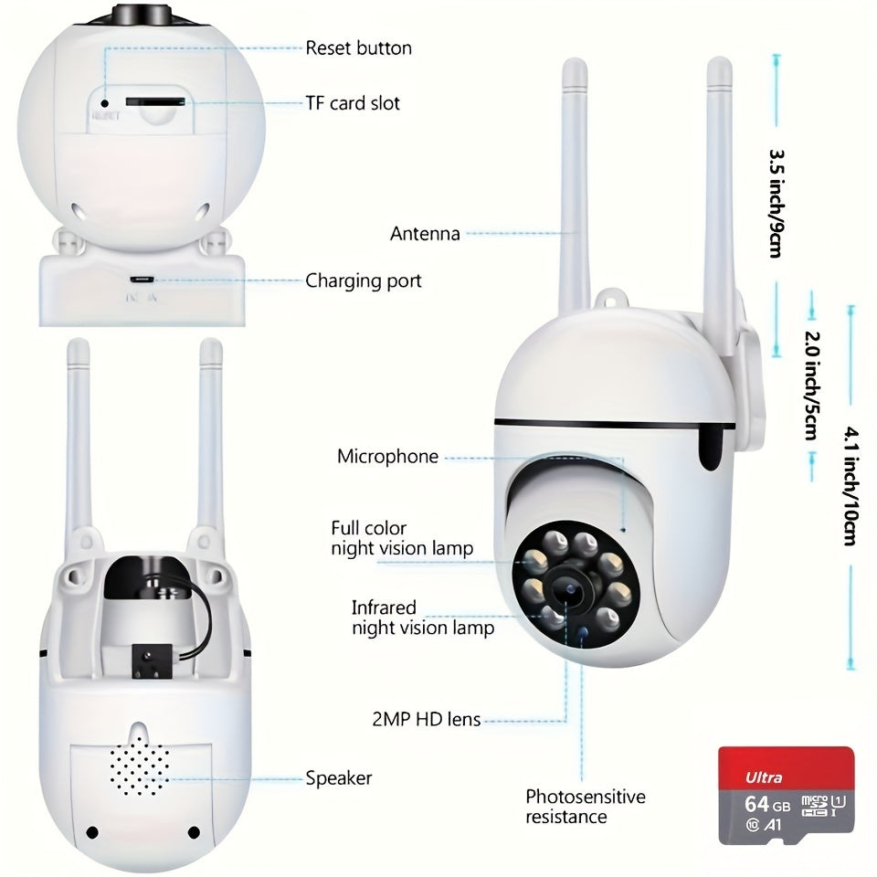 360° HD Wireless Outdoor Security Camera
