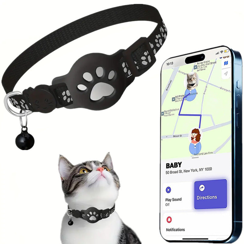 Cartoon Printed Pet Cat Locator Collar
