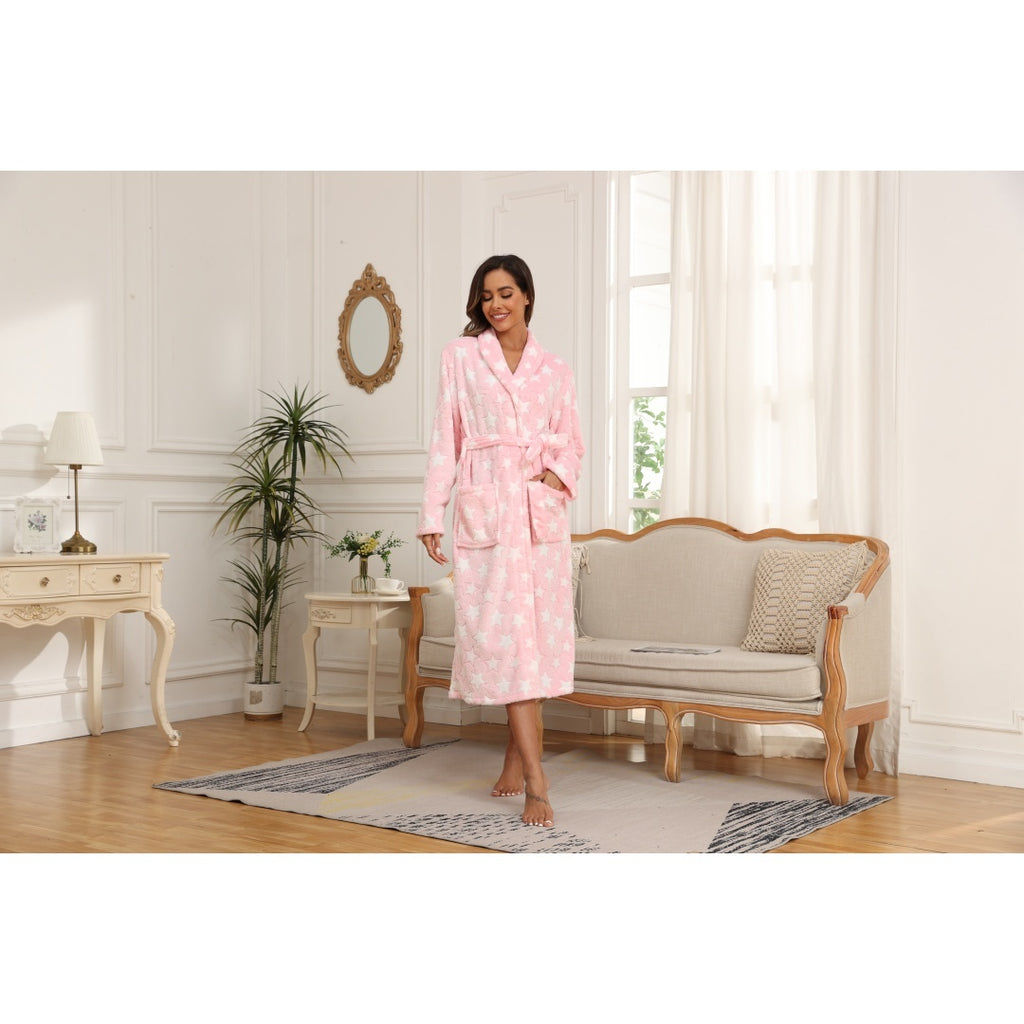 Soft Fleece Women’s Spa Bath Robe