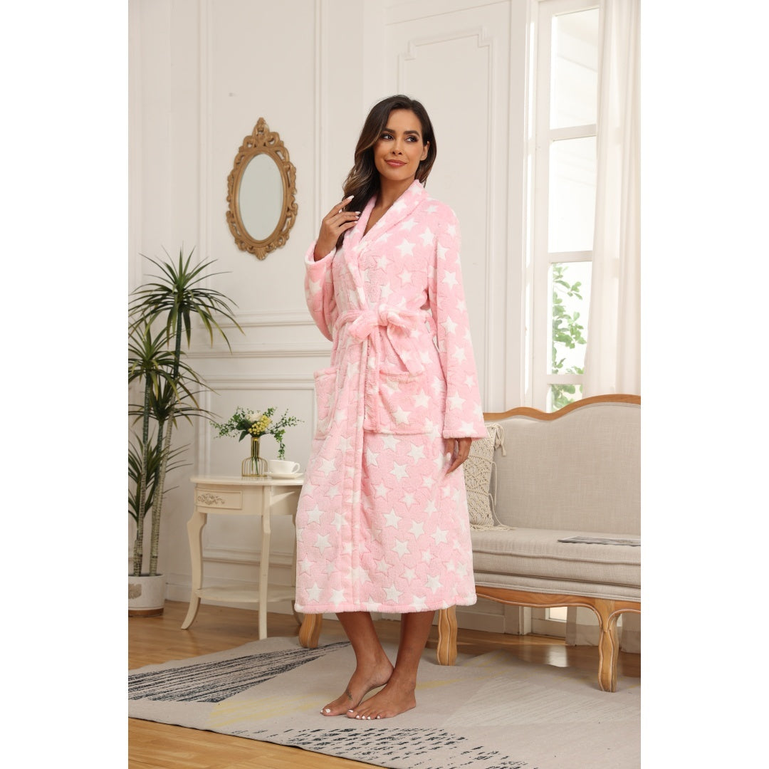 Soft Fleece Women’s Spa Bath Robe